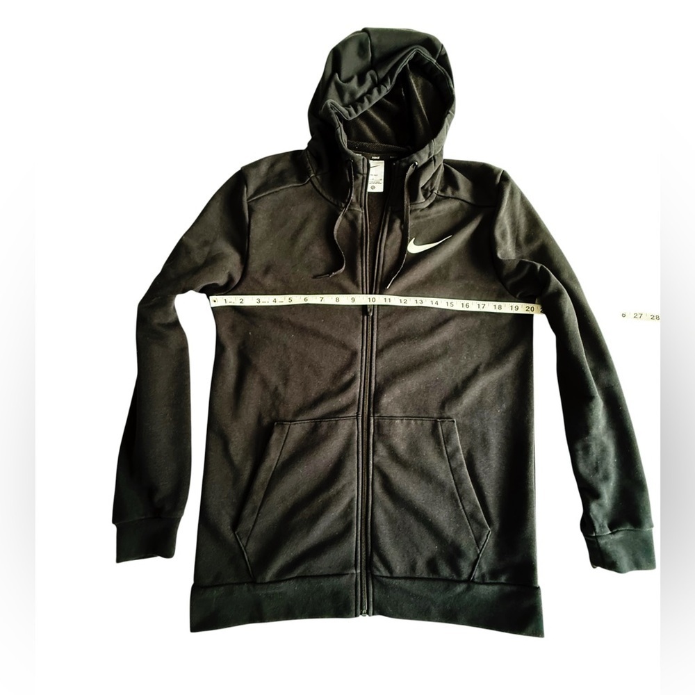 Nike Dri-FIT Full Zip Hoodie Black Small S Athletic Sweatshirt Swoosh Activewear - Picture 7 of 8